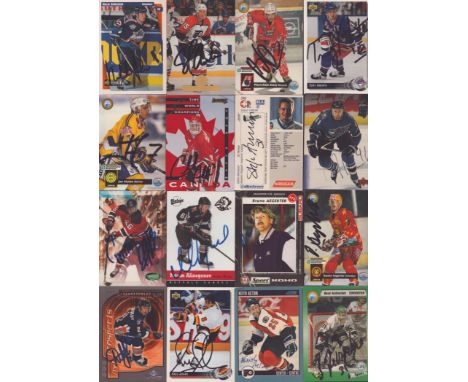 Ice Hockey 15 approx signed trading cards including names of Niklas Anderson, Chad Allan, Shawn Anderson and more. Good condi