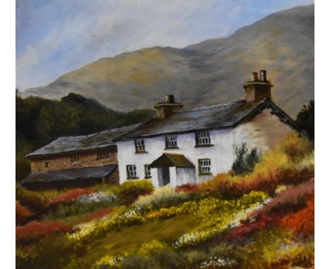 *Local Interest - P. Mawdsley (20th Century), acrylic on board, 'Loughrigg', Lake District', framed and under glass, measurin