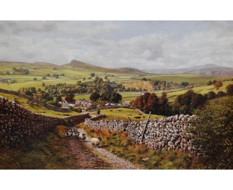 *Local Interest - After Peter Symonds (b.1964, British), coloured print, A view towards Buttermere and Red Pike, framed, disp