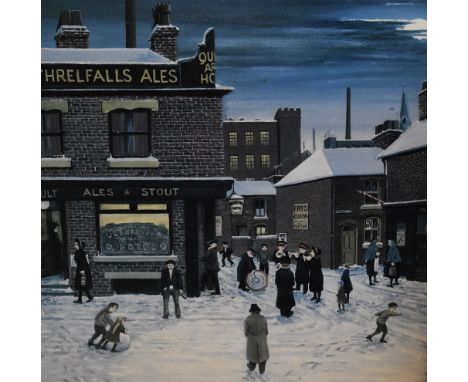 After Tom Dodson (1910-1991, British), coloured print, Fish &amp; Chips, signed to the margin, framed, mounted, and under gla