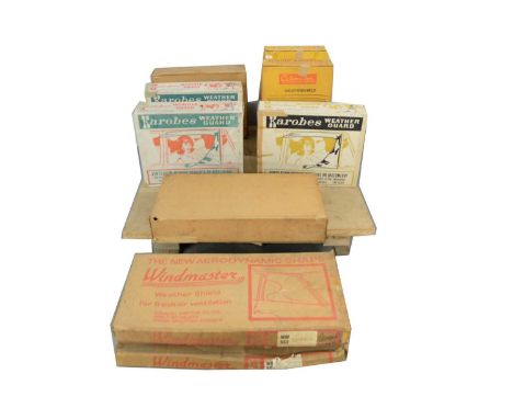 Vintage and classic car parts, weather shields by Galemaster, Karobes and others.