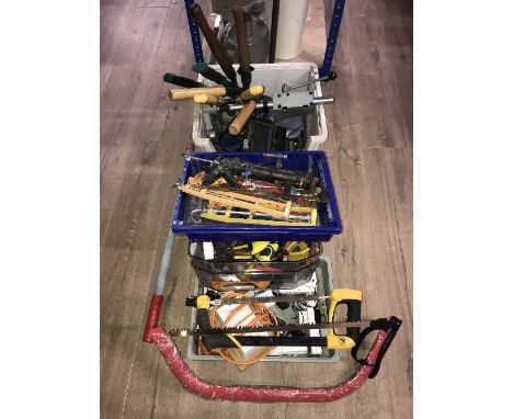 5 BOXES  OF TOOLS INC PLANES ETC