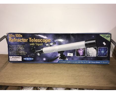 REFRACTER TELESCOPE WITH TRIPOD IN BOX
