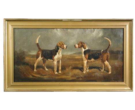 Cuthbert Bradley (British, 1861-1943) Study of a foxhound couple signed lower right "Cuthbert Bradley / 1926" oil on canvas 2