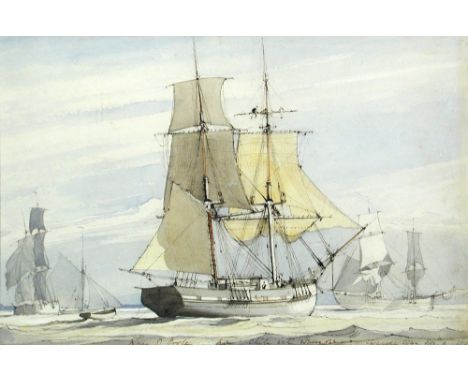The Reverend Calvert Richard Jones (British, 1804-1877) 'Mary of Poole from Chile with copper ore in Swansea Bay - Nov 9th 18