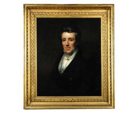Attributed to Bryan Edward Duppa (British, 1804-1866) Portrait of Sir William Rawson (nee Adams) (1783-1827) in a white stock