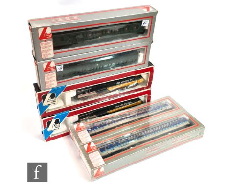 Three OO gauge Lima 2 car DMUs, 205198 InterCity 125 power car and 205196L dummy car, 205137A6 Class 117 BR power car and 205