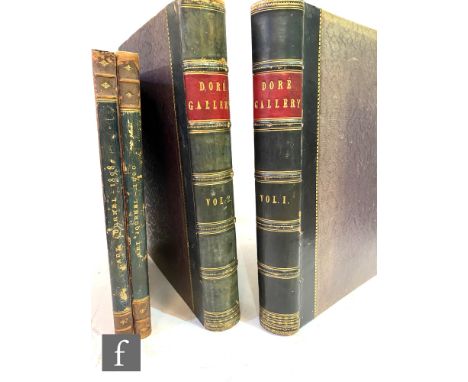 Ollier, Edmund - 'The Dore Gallery', published by Cassell, Petter and Galpin, London, 2 volumes, maroon half leather, folio a