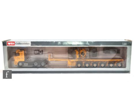 A WSI 01-1388 1:50 scale McNally's&nbsp;Volvo FH2 Globetrotter and Nooteboom ballast trailer with ballast, boxed. 