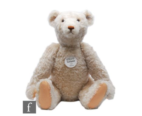 A Steiff Teddy Bear&nbsp;1921 replica bear, white tag 407291, white mohair, retains chest tag, limited edition 1156 of 1921, 