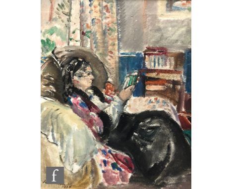 MARGARET FISHER PROUT&nbsp;(1875-1963) - 'Portrait of the artist's mother', oil on board, signed and dated 1936, framed, 41cm