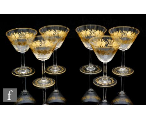 Set of Six Antique Moser Port Wine Glasses