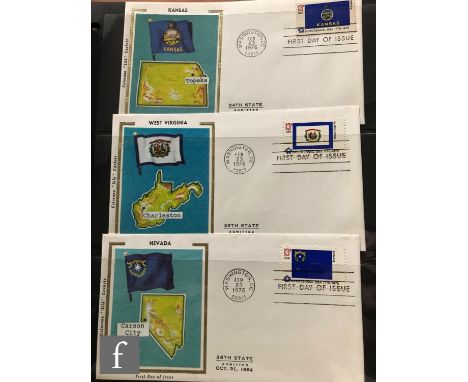A collection of postal and first day covers contained in five albums, to include some QV and GV examples through to QEII, 197