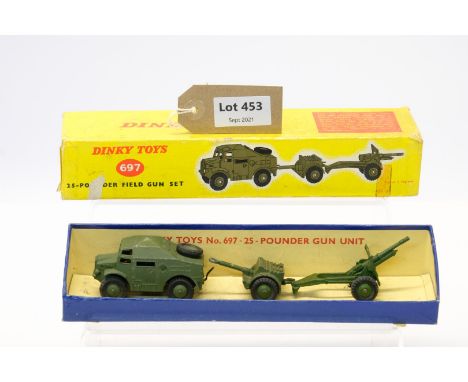 Manufacturer  - Dinky | Description - 25 Pounder Field Gun Set | Stock Code - 697 | Notes - Original Box| Scale - 0 | Certifi