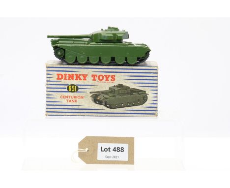 Manufacturer  - Dinky | Description - Centurion Tank | Stock Code - 651 | Notes - Original Box| Scale -  | Certificate - No