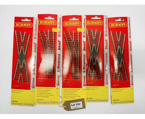 Manufacturer  - Hornby | Description - 5 x Boxed Left Hand Diamond Crossing | Stock Code - N/A | Notes - None| Scale - 00 Gau