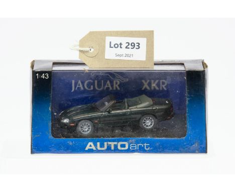 Manufacturer  - Autoart | Description - Jaguar XKR Cabrio Racing Green | Stock Code - 53791 | Notes - Water Damaged Box| Scal