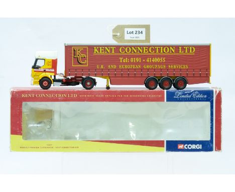 Manufacturer  - Corgi | Description - Renault Premium Curtainside - Kent Connection LTD | Stock Code - 75604 | Notes - None| 