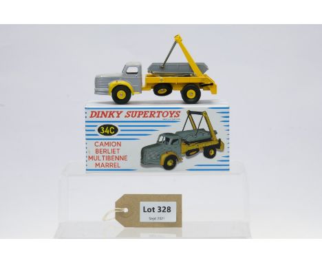 Manufacturer  - Atlas | Description - Dinky Toys Camion Berliet Multibenne Marrel | Stock Code - 34C | Notes - None| Scale - 