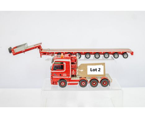 Manufacturer  - N/A | Description - MAN 8x4 Give Svaergods Finn Hansen  &amp; Trailer | Stock Code - N/A | Notes - Lion Toys 