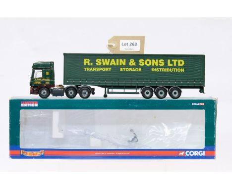 Manufacturer  - Corgi | Description - DAF CF Curtainside - R Swain &amp; Son Ltd | Stock Code - CC13601 | Notes - None| Scale