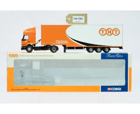 Manufacturer  - Corgi | Description - Renault Premium Step Frame Box Trailer - TNT | Stock Code - CC12111 | Notes - None| Sca