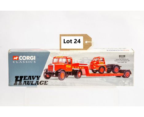 Manufacturer  - Corgi | Description - Scammell Articulated, Bedford S Type Articulated and Low Loader Set - Wynn's | Stock Co