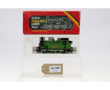 Manufacturer  - Hornby | Description - Class J83 0-6-0T 8477 in LNER green | Stock Code - R252 | Notes - None| Scale - 00 Gau