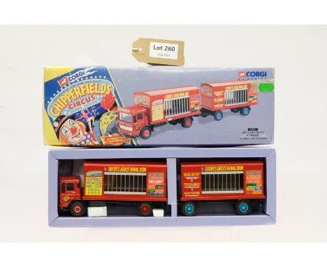 Manufacturer  - Corgi | Description - AEC Cage Truck and Trailer Set - Chipperfields Circus | Stock Code - 97889 | Notes - No