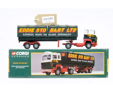 Manufacturer  - Corgi | Description - Ford Transcontinental Tilt Trailer - Eddie Stobart | Stock Code - 23101 | Notes - None|