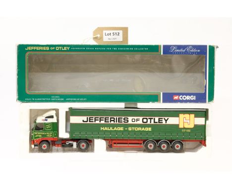 Manufacturer  - Corgi | Description - Volvo FH Globetrotter Curtainside - Jefferies Of Otley | Stock Code - CC12416 | Notes -