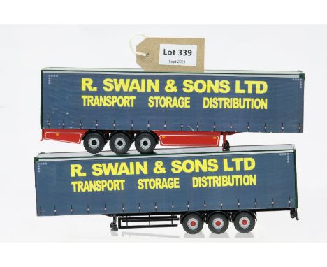 Manufacturer  - Corgi | Description - 2 x Curtainside Trailers R Swain &amp; Sons | Stock Code - N/A | Notes - None| Scale - 