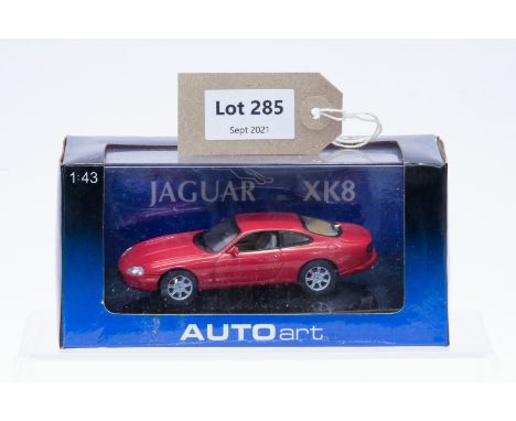 Manufacturer  - Autoart | Description - XK8 Coupe Red | Stock Code - 53632 | Notes - None| Scale - 1:43 | Certificate - No