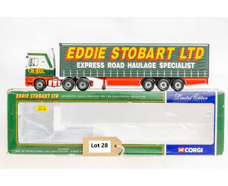 Manufacturer  - Corgi | Description - DAF XF Super Space CAB Curtainside - Eddie Stobart | Stock Code - CC13201 | Notes - Non