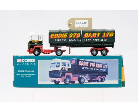 Manufacturer  - Corgi | Description - Ford Transcontinental Tilt Trailer - Eddie Stobart | Stock Code - 23101 | Notes - Sunli