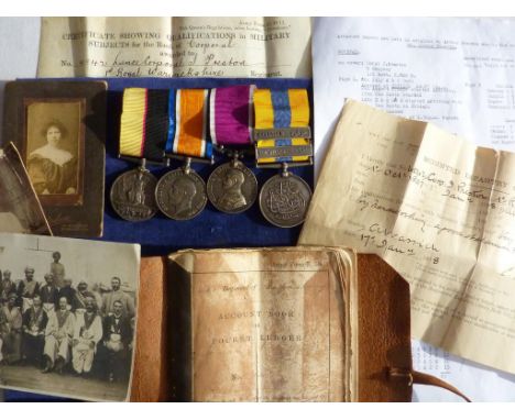 MILITARY MEDAL GROUP 4042 CPL J PRESTON R. WAR.R QUEENS SUDAN 1896 MEDAL, KHEDIVES SUDAN 1896  KHARTOUM BAR &amp; ATBARA BAR,