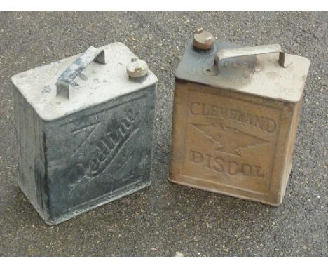 2 PETROL CAN REDLINE &amp; CLEVELAND DISCOL