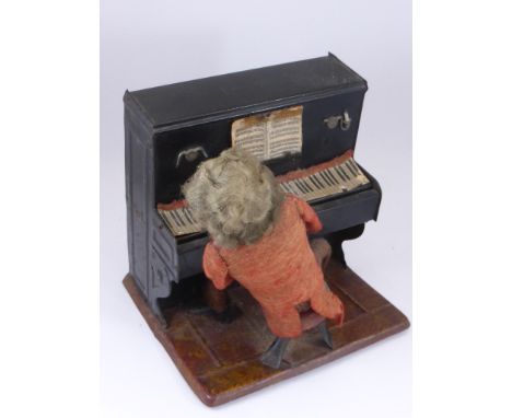 ANTIQUE FRENCH CLOCKWORK PIANO PLAYING AUTOMATON C1880, F.M.SYSTEME BTE. SGDG PARIS (FERNAND MARTIN)