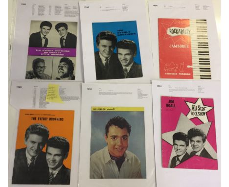 MUSIC PROGRAMMES - 6 Everly Brothers programmes ranging from 1959-1965 with artists including Little Richard, Bo Diddley, The