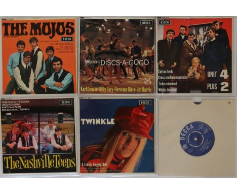 60S DECCA EPS - Brill bundle of 6 x hard to come across EPs. Titles are The Mojos - S/T (DFE 8591 - Ex+/Ex), Twinkle - A Lone