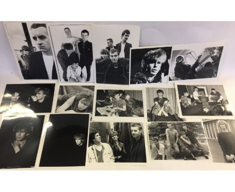 JULIAN COPE / THE TEARDROP EXPLODES - 15 original vintage b/w prints of Julian Cope (individually and as part of The Teardrop