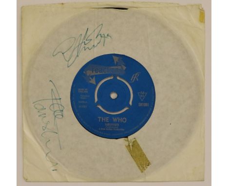 THE WHO - The Who single Substitute / Waltz For A Pig 591001, (B side plays Graham Bond Organisation) on the label, Reaction.