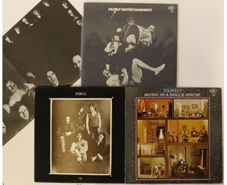 FAMILY - The first 3 studio LPs presented in superb condition. All are 1st UK pressings on the tri-colour steamboat Reprise l
