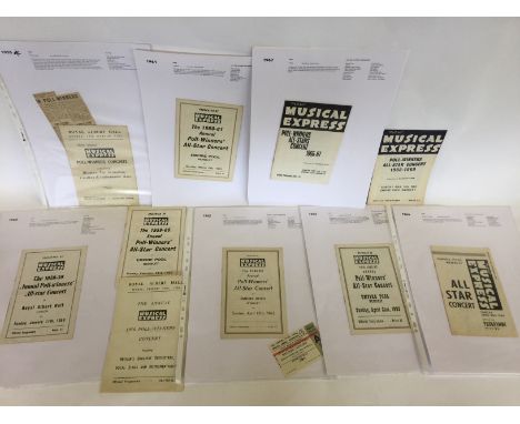 MUSIC PROGRAMMES - NME POLL-WINNERS - 10 New Musical Express Poll-Winners programmes ranging from 1960/1-1968/9 (including a 