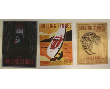 ROLLING STONES - ON FIRE - 13 x Rolling Stones On Fire Tour 2014 related posters to include European and western venues (61x9