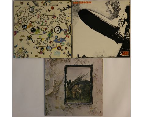 LED ZEPPELIN - I, III, IV - 3 x very well presented early UK plum Atlantic pressings of these must have albums. Titles are I 