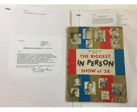MUSIC PROGRAMME - CHUCK BERRY - SIGNED - a 1956 programme for 'The Biggest In Person Show of '56' autographed during the tour