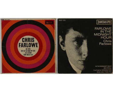 CHRIS FARLOWE - EPS - 2 x very well presented EPs on Decca and Immediate. Titles are S/T (his first EP release, DFE 8665 - un
