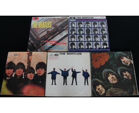 BEATLES - EARLY STUDIO ALBUMS - Lovely run of 5 x early UK issue LPs. Titles are Please Pleas Me (mono 5th pressing 'Recordin