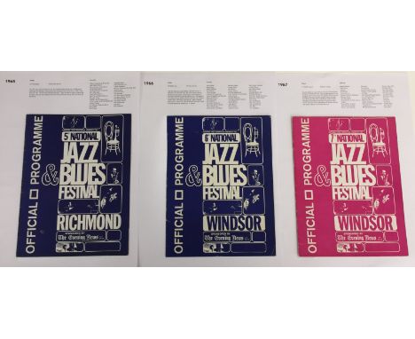 MUSIC PROGRAMMES - JAZZ & BLUES FESTIVAL - 2 Jazz & Blues Festival programmes to include the 1965 5th National Festival with 